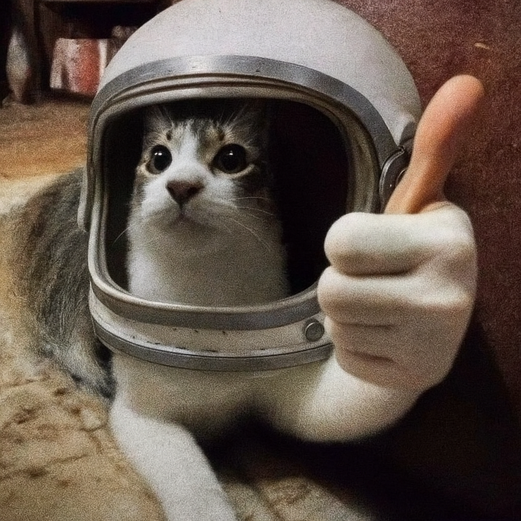 Astronaut Cat - Houston We Have Approval